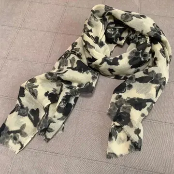 울 스톨 아이보리 블랙 미사용 새상품