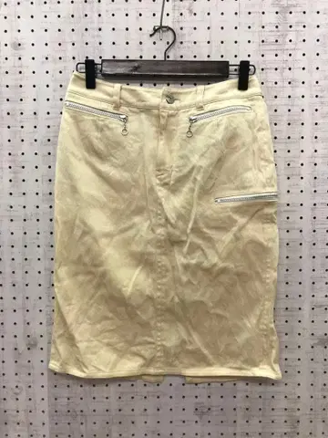 NOVESPAZIO 일본제 구제 의류 지퍼 참 포켓 미니 타이트 스커트