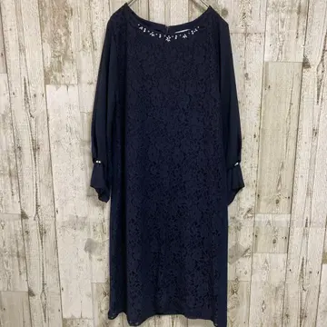 페루 feroux 원피스 비쥬 레이스 네이비 결혼식 2차 모임