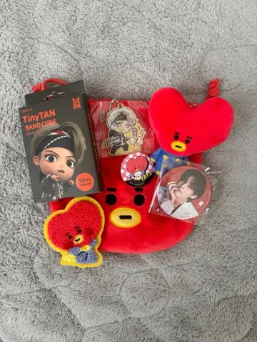BT21 TATA 봉제 인형과 TinyTAN 세트
