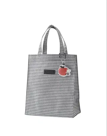 [ 새상품 ] 파밀리아 깅엄 체크 토트백 블랙