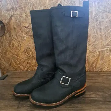 미사용 블랙 엔지니어 부츠 버클 포함