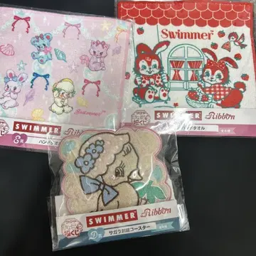 SWIMMER 캐릭터 타월 코스터 세트