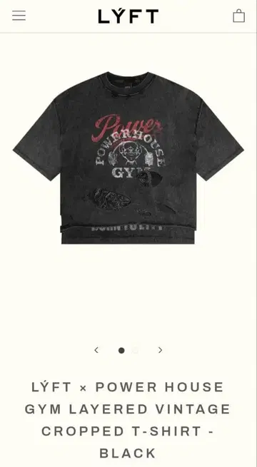 [즉완품] LYFT x POWER HOUSE GYM 티셔츠 - 블랙