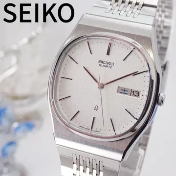 가동 새상품 배터리 세이코 데이데이트 남성용 1982년 빈티지 실버