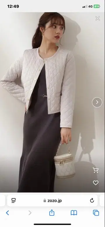 시착만 한 상품 [ 프로포션 바디 드레싱 ] 퀼팅 자켓