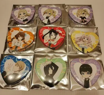 카구야 님은 고백받고 싶어 하트형 캔뱃지 컴플리트 세트 TSUTAYA