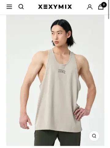 XEXYMIX 베이지 탱크탑 2XL