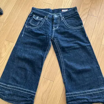 DEAR HEART 와이드 레그 데님 S 사이즈