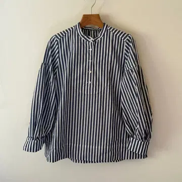 스트라이프 하이넥 셔츠 F 사이즈