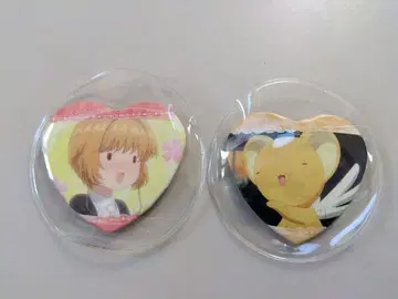 카드캡터 사쿠라 하트 캔뱃지 벚꽃 케로짱