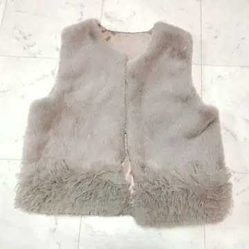 Frene 플라네 퍼 베스트 튤 프릴 M-L