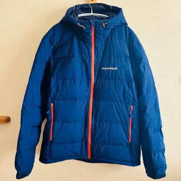 [ 새상품급 ] 몽벨 파마로스트 라이트 다운 후드티 드로 코드 블루 L