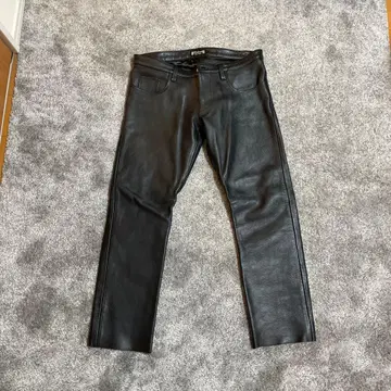 coolscat 블랙 가죽 팬츠 소가죽