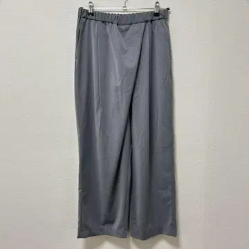 mizuiro ind 랩 와이드 팬츠 그레이 1-260071