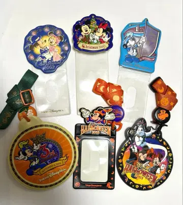 도쿄 디즈니랜드 디즈니씨 티켓 홀더 레트로 할로윈 등