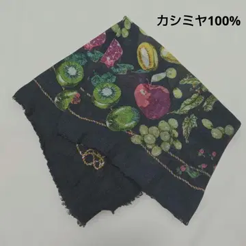 aunt lily 릴리 스톨 캐시미어 100% 후르츠 패턴