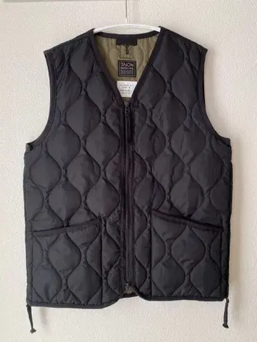 TAION ] MILITARY W-ZIP V NECK DOWN VEST