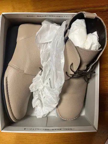 새상품 미사용 천연 가죽 부츠