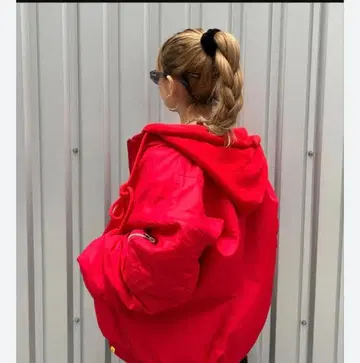 Miney 후드 부착 블루종