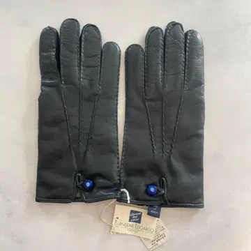미사용 이탈리아제 남성용 가죽 그로브 가죽 장갑 다크 그린 사이즈 8
