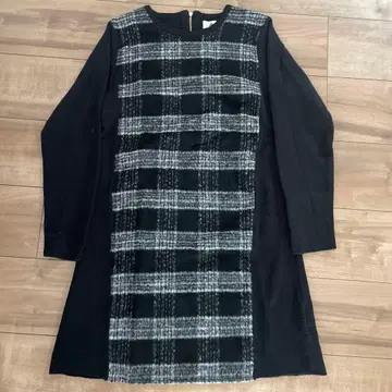 Bou Jeloud 체크 무늬 원피스 블랙/그레이