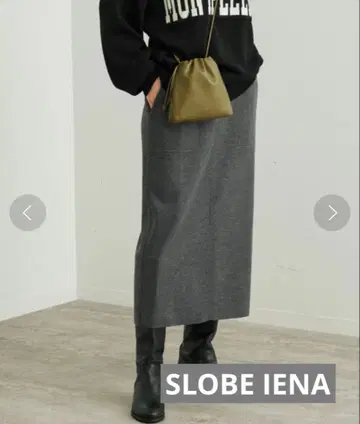 SLOBE IENA 슬로브 이에나 멜톤 저지 타이트 스커트