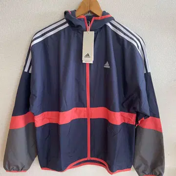 택 포함 새상품 adidas 여성용 윈드 브레이커 속기모 후드티 L