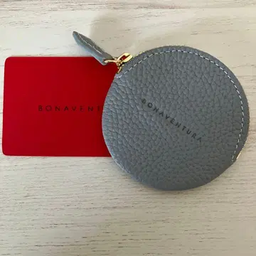 *미사용* BONAVENTURA 라운드 코인 케이스 트루 그레이
