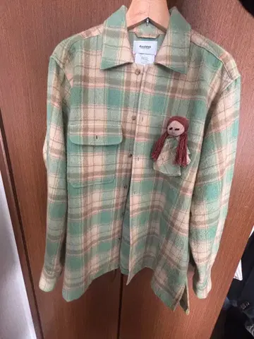 doublet 21aw 체크 셔츠 블루종