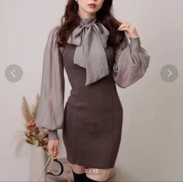 rienda 클래시컬 도킹 미니 원피스