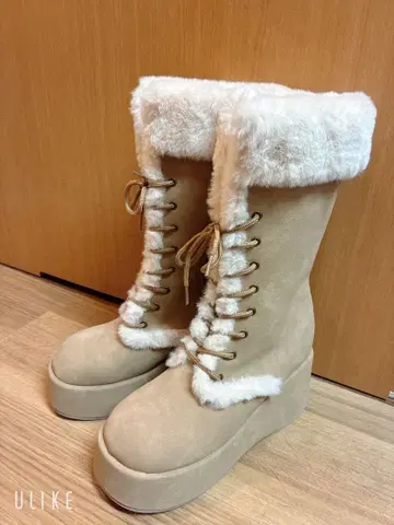 여성용 레이스업 어그 부츠
