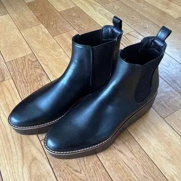 EVOL 통굽 숏 사이드 고어 부츠 블랙