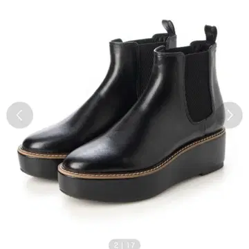 EVOL 통굽 숏 사이드 고어 부츠 블랙 LL