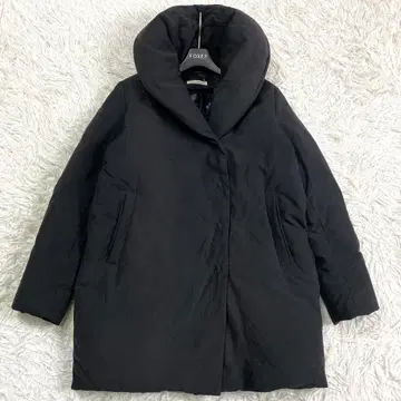 Audrey and John Wad 숄카라 다운 코트 블랙 F