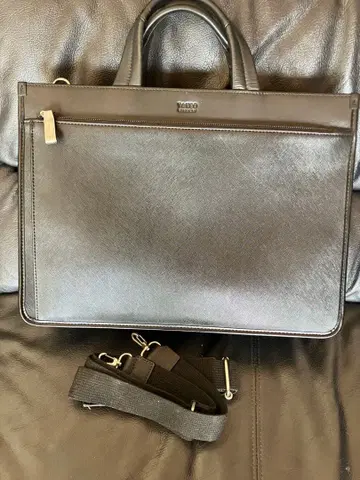 다케오 키쿠치 비즈니스 백 2WAY 숄더백 A4 인조 가죽 일부 소가죽