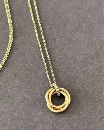 10K 목걸이 삼중 반지 백화점 구매