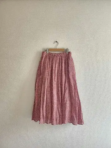 주말 가격 인하 일본제*네스트로브 체크 스커트*빨간색