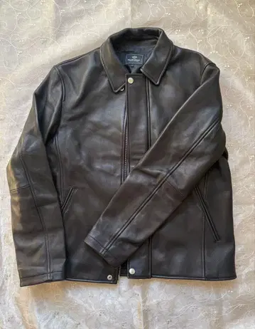 미사용 BEAMS HEART 블랙 시어링 가죽 자켓 S