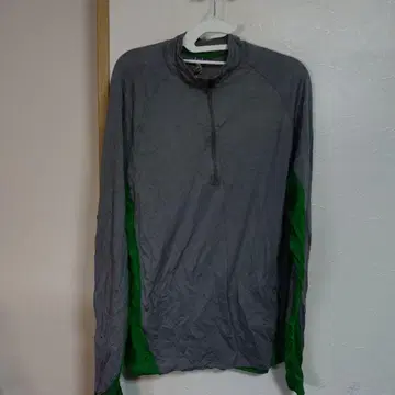 ibex 메리노울 긴팔 셔츠 L 그레이/그린