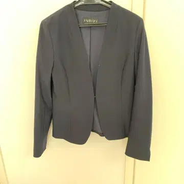 INDIVI 네이비 노카라 자켓 사이즈 05