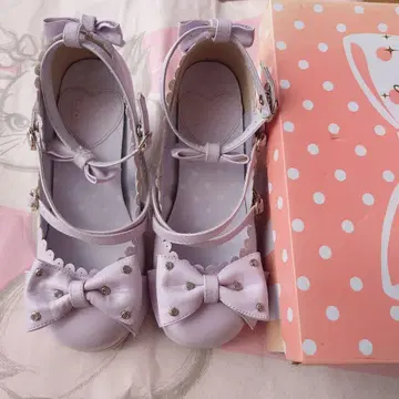 Angelic Pretty 보석 리본 신발 라벤더