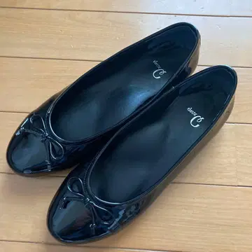 두세 에나멜 리본 플랫슈즈 발레 슈즈 38