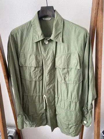 AURALEE WASHEDFINX RIPSTOP FATIGUEJACKET