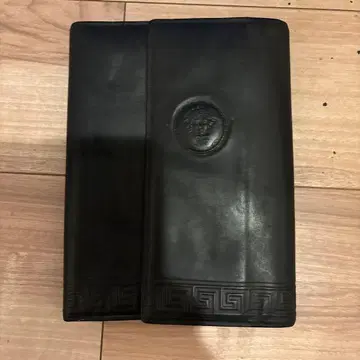 가죽 3단 폴더형 지갑 블랙