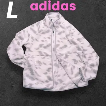 L ] 아디다스 골프 플리스 자켓 화이트 따뜻한 adidas