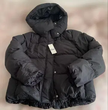 GU 택 포함 여성용 후드 부착 히트 패디드 블루종