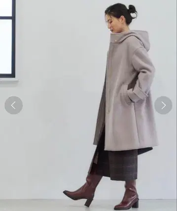 그린 라벨 릴랙싱 A라인 후드 코트 사이즈 38