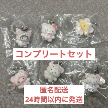 산리오 캐릭터즈 메지루시 액세서리 ~푹신푹신 스노우 전 6종 컴프 세트