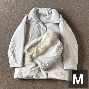UNIQLO 하이브리드 다운 코트 M 사이즈 라이트 그레이
